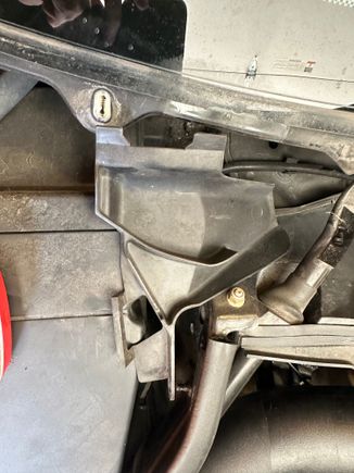 Removing the water shedder was only one bolt and helped a lot