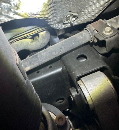 Hard to see but seems to be attached fine and no obvious signs of trouble