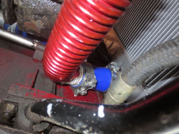 view from below: radiator outlet