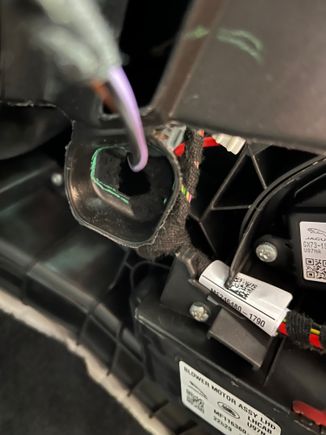 Hole it was coming through