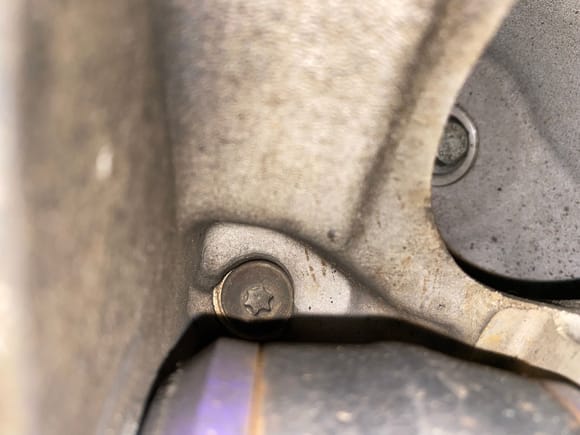 That torx bolt looks like a tight fit to get at without removing the lower control arm. 