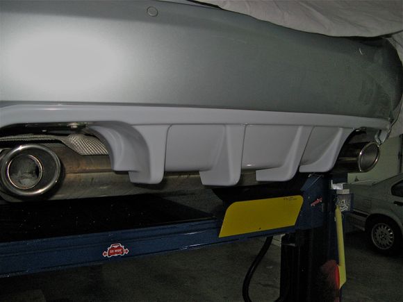 Here is how it arrived. I chose to have it already in primer. If anyone considers doing a swap on an XK a swap to the exhaust tips is a must.