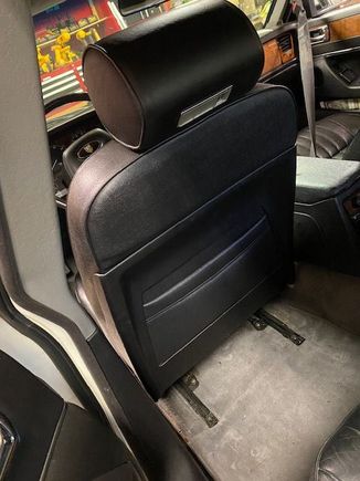 trim panel reinstalled. as good as it can be after 30 years....