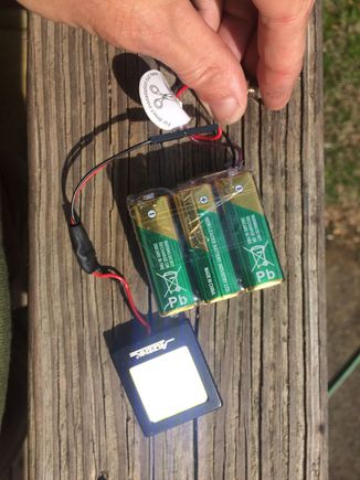 Hitting the test button in full direct sun. Dang!