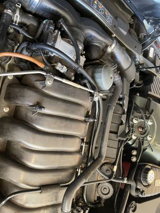 Coolant overflow hose rebuild with silicone rubber on a 2012 XK X150.