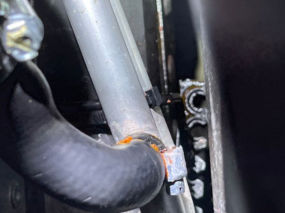 Weird rubber thing that looks like it is cable management. —^