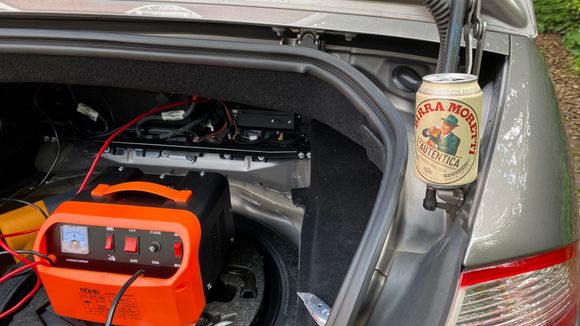 Nice of Jaguar to provide a beer stand on the boot.