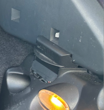 Cover part is in place. It is marked PULL.