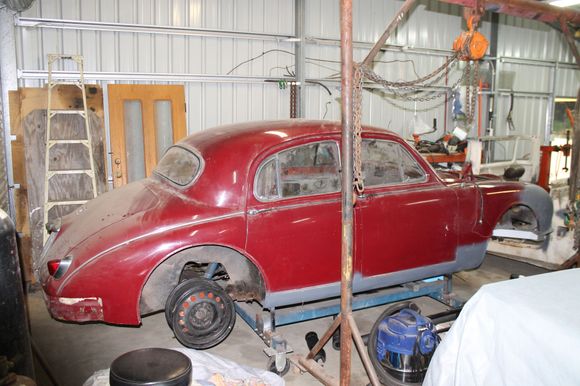 1958 3.4 auto waiting it's turn.