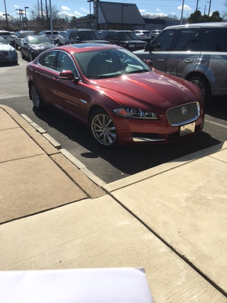 '13 XF 2.0T.  At Willow Grove Jaguar yesterday.
