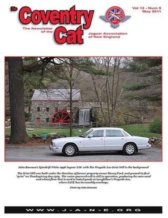 My Jag 001 on the cover of the May Issue of the Coventry Cat