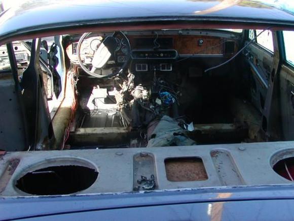 Interior gutted