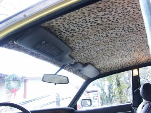 Jaguar headliner - this is the fun part and it really makes the car.  You don't see it until you get in, and then it's a giddy surprise.