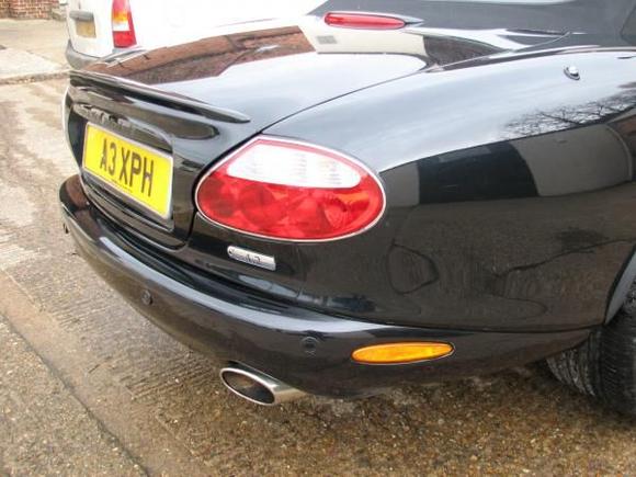 Slash cut exhaust tips