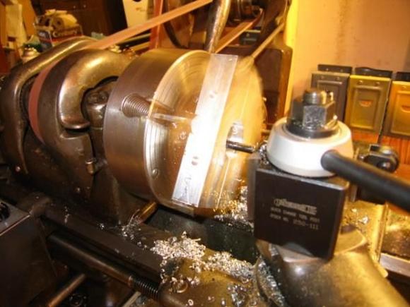 5 7
Boring the hole to size on the lathe. Making sure the piece is held nice and tight so you don't shoot it across the room is paramount (don't ask me how i know!!!)