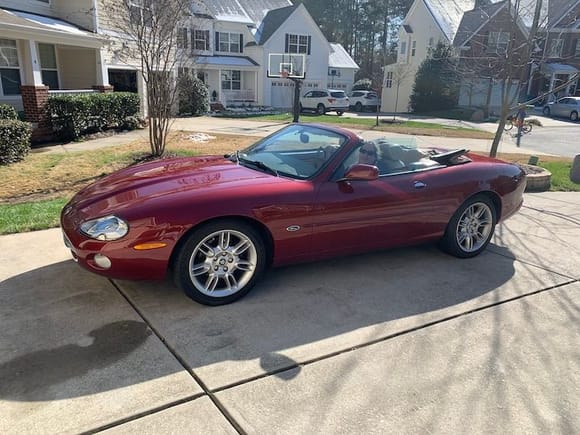 Only a little snow left, time to put the top down and, for my wife, heater on.