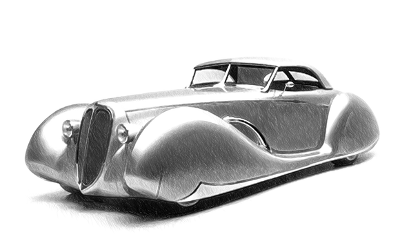 Vintage Concept Jaguar Sketch