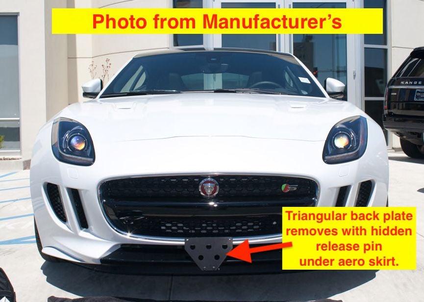 Accessories - License Plate Quick Release Mount (STO-N-SHO) for F-Type 2013-17 + SVR - New - 2013 to 2017 Jaguar F-Type - Los Angeles, CA 90807, United States