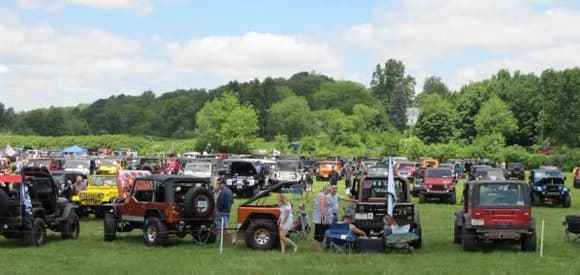 Just a few of the Jeeps at the Show and Shine
