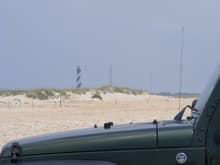 Hatteras Lighthouse in the background.
