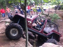 Jeep going up Head Wall