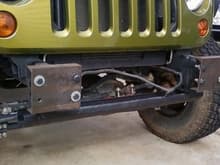 Test fittting on the JEEP. I had to start taking measurements for the winch plate  and all the other filler panels