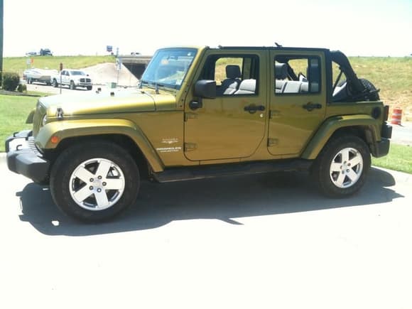 Jeep an hour after buying from dealer... Took me that long to figure out the soft top.