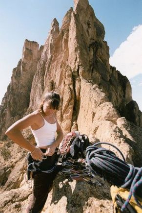 Monique getting ready to lead - Sierra Nevada's 1997