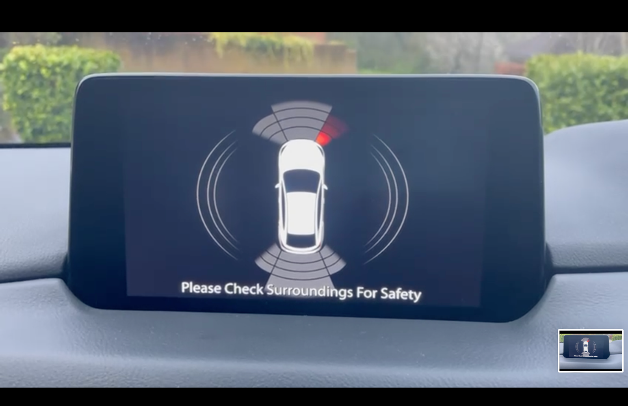 Continual sound and warning when no obstacle present
