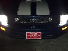 Headlights at night