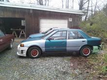 I cut and pasted the rear rim on there to give an idea of what the rims will look like, Im gonna sand blast them and repaint them like that only the red will match the final colour, shes gonna be Metallic Red and might even have some other airbrushing done on her too!