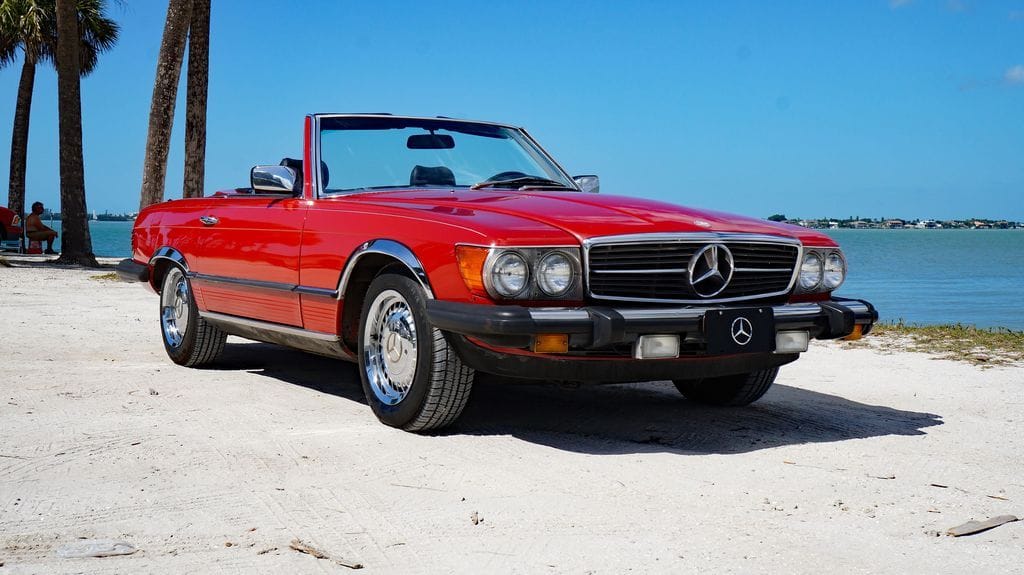 1985 Mercedes-Benz 380SL - 1985 Mercedes-Benz 380SL & Hard Top-Signal Red over Black: Solid Engine, Updated AC+ - Used - VIN WDBBA45C7FA030551 - 140,800 Miles - 8 cyl - 2WD - Automatic - Convertible - Red - Sarasota, FL 34236, United States