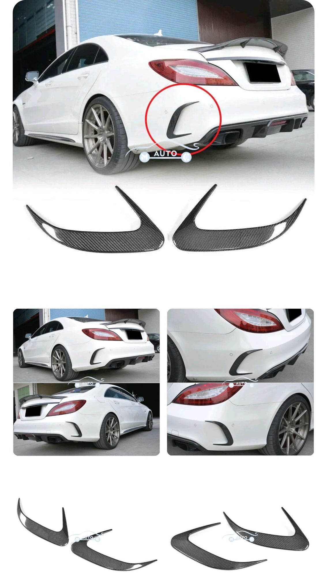 Exterior Body Parts - Cls carbon fiber bumper pieces - New - 2015 to 2017 Mercedes-Benz CLS-Class - Clearwater, FL 33759, United States