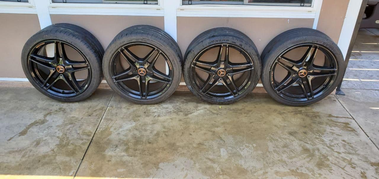 Wheels and Tires/Axles - AMG Wheels Powder Coated Gloss Black - 2017 AMG C63s - 19" Rims + Tires - Used - 2015 to 2020 Mercedes-Benz AMG GT 63 S - Irvine, CA 92604, United States