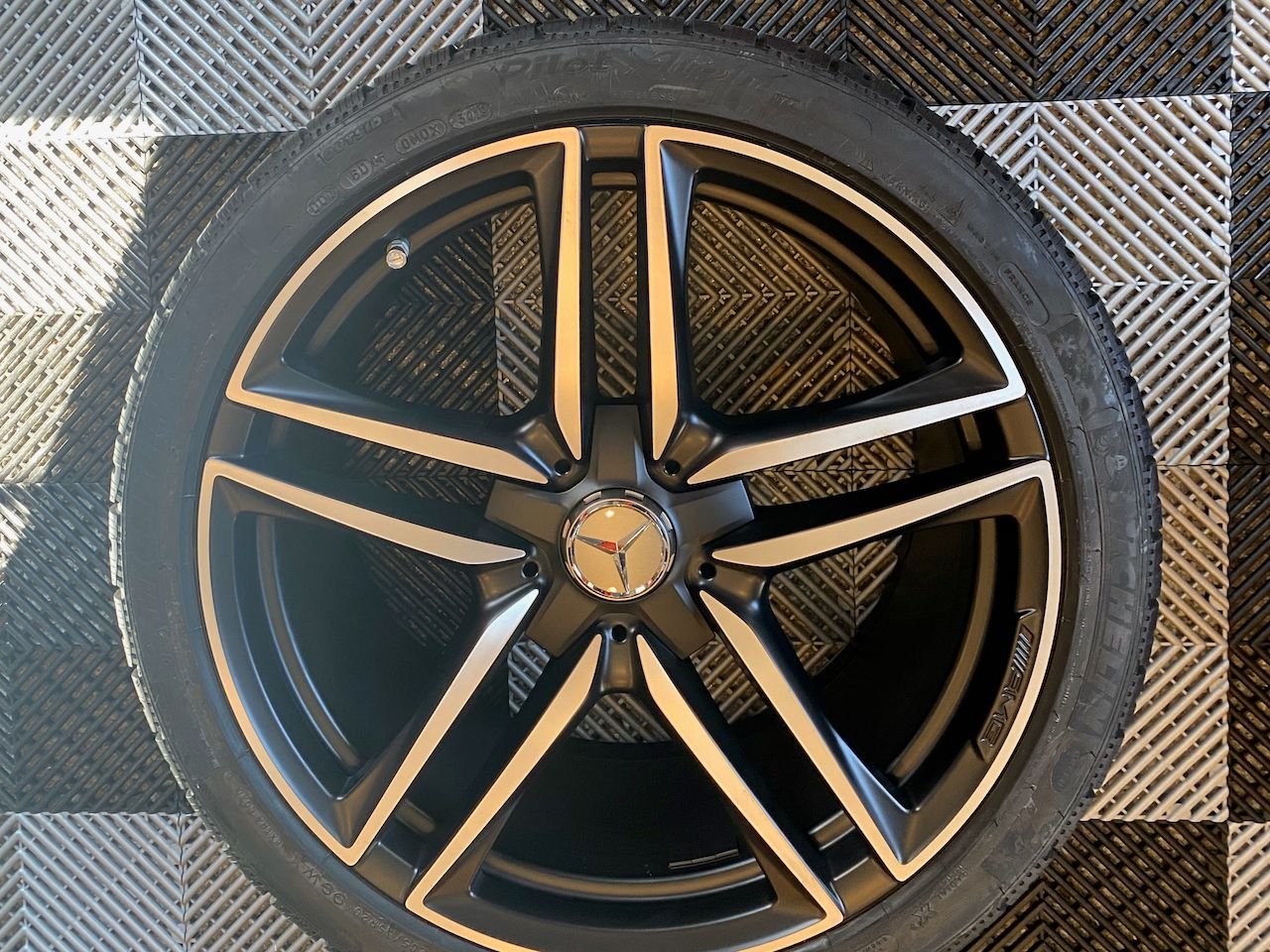 Wheels and Tires/Axles - 20" Mercedes AMG E63 E63S Wheels Rims OEM SET of 4 Black + Michelin Winter Tires - New - 2018 to 2020 Mercedes-Benz E63 AMG S - Olathe, KS 66062, United States