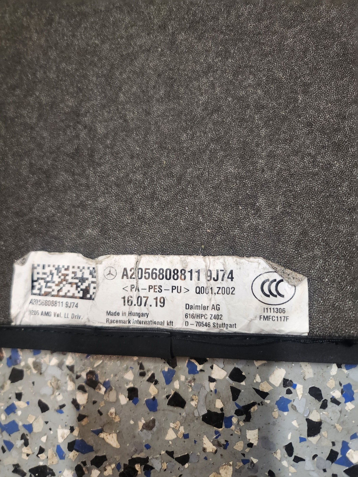 Interior/Upholstery - C63 AMG FL W205 Front Floor mat - Used - 2019 to 2023 Mercedes-Benz C63 AMG - Orlando, FL 32804, United States
