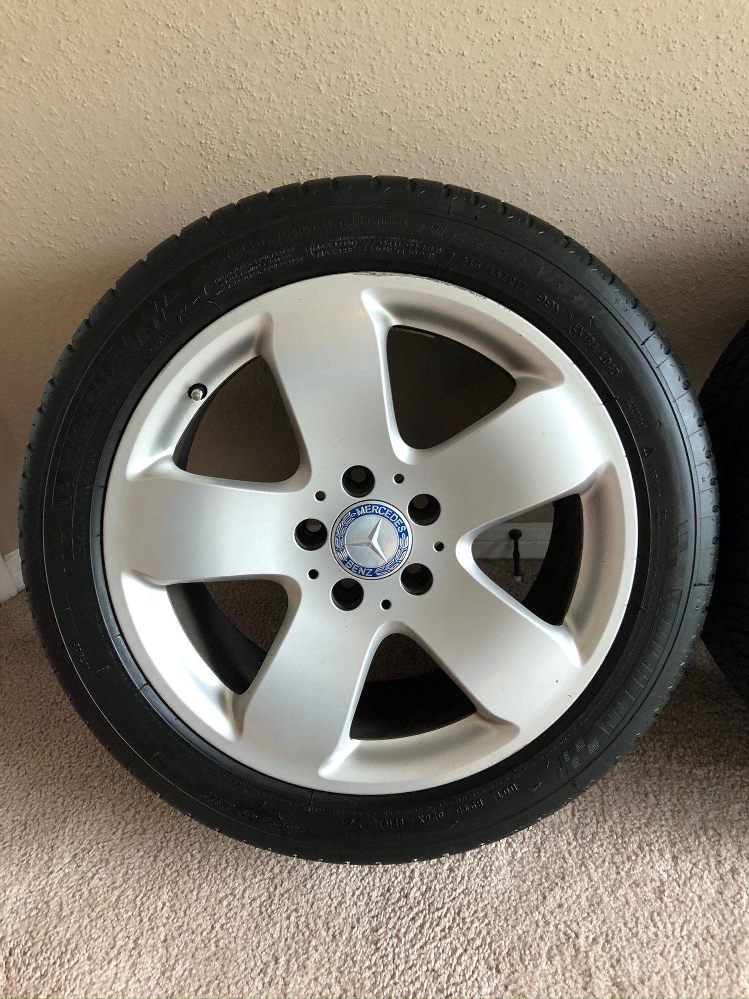 Wheels and Tires/Axles - W211 17" sport pkg wheels & almost new Michelin Pilot Sport A/S 3+ tires - Used - All Years Mercedes-Benz All Models - Jacksonville, FL 32216, United States