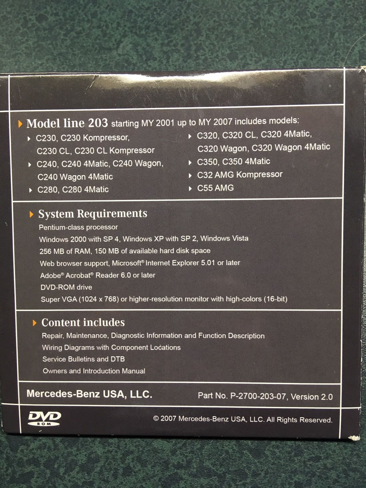 Miscellaneous - W203 STAR Service Service Manual Library - Used - 2001 to 2007 Mercedes-Benz C-Class - Toronto, ON M4S1T8, Canada