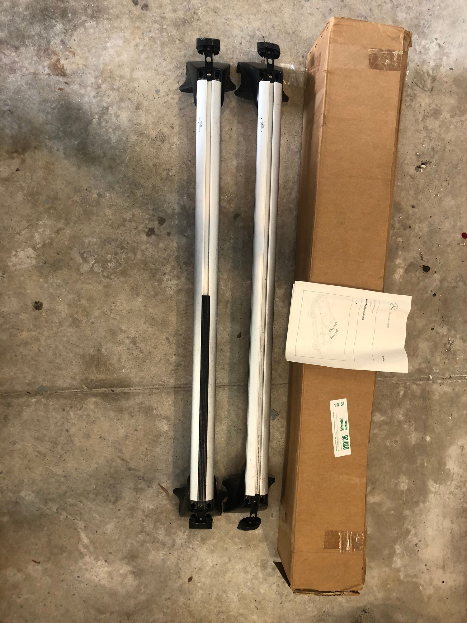 Accessories - Original Mercedes W210 Alu-style basic carrier roof bars - Used - 1996 to 2003 Mercedes-Benz E300 - San Francisco, CA 94127, United States