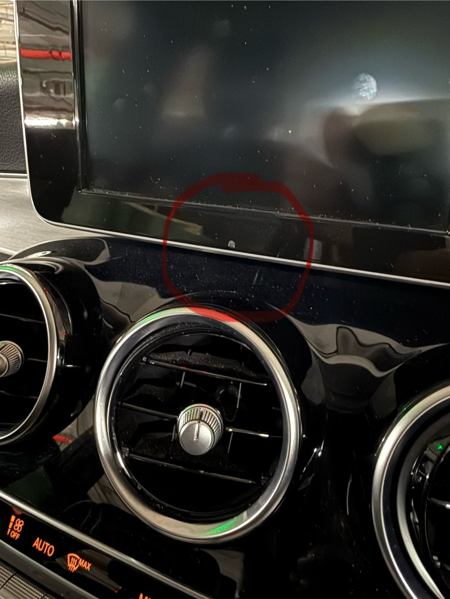 Sensor at bottom of screen