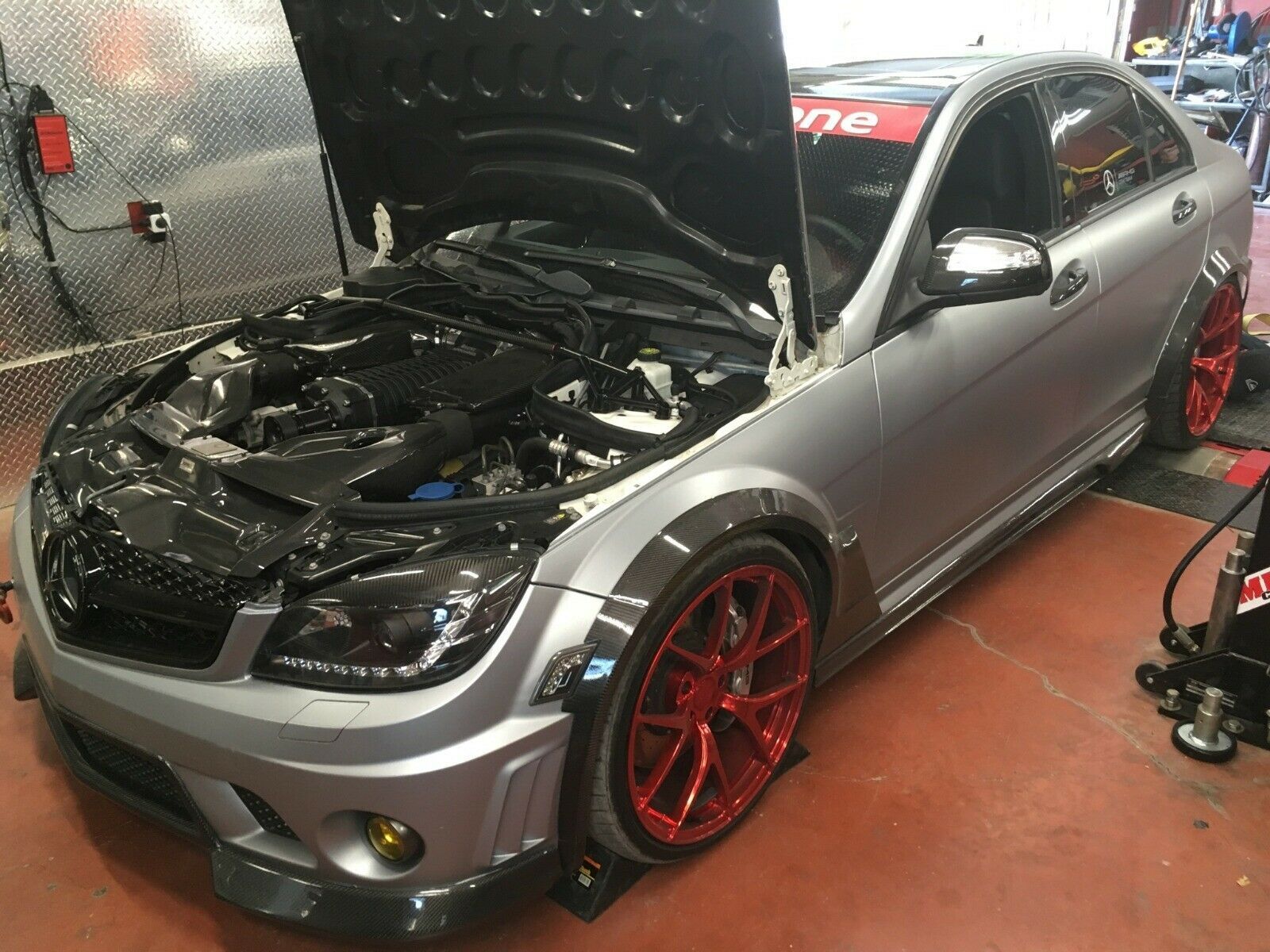 2009 Mercedes-Benz C63 AMG - 2009 C63 ///AMG Renntech Carbon Fibre Widebody Weistec Stage 3 - Used - VIN WDDGF77X59F221635 - 88,856 Miles - 8 cyl - 2WD - Automatic - Sedan - Blue - Vernon, BC V1B3M9, Canada
