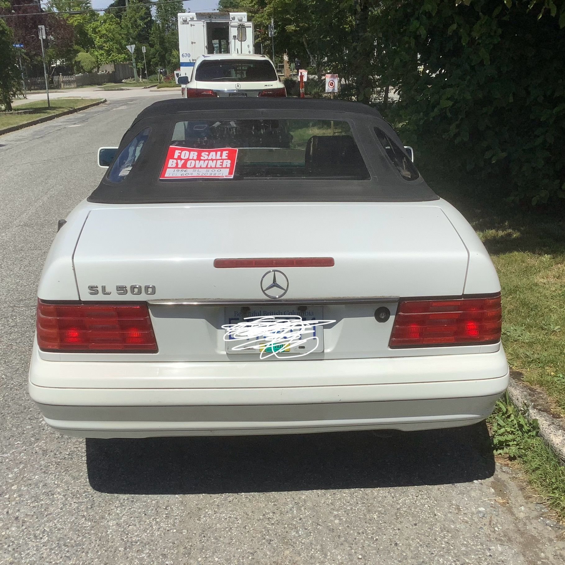 1996 Mercedes-Benz SL500 - Mercedes 1996 Sl500 convertible - Used - VIN Wdbfa67fxtf128511 - 240,000 Miles - 8 cyl - 2WD - Automatic - Convertible - White - New Westminster, BC V3L1W7, Canada