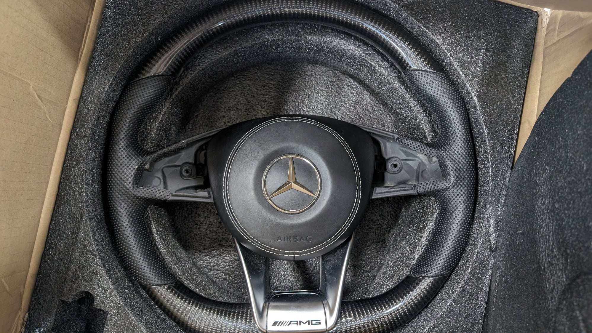 Interior/Upholstery - w205 Carbon Fiber Steering Wheel - Used - 2014 to 2021 Mercedes-Benz C-Class - Bentonville, AR 72712, United States
