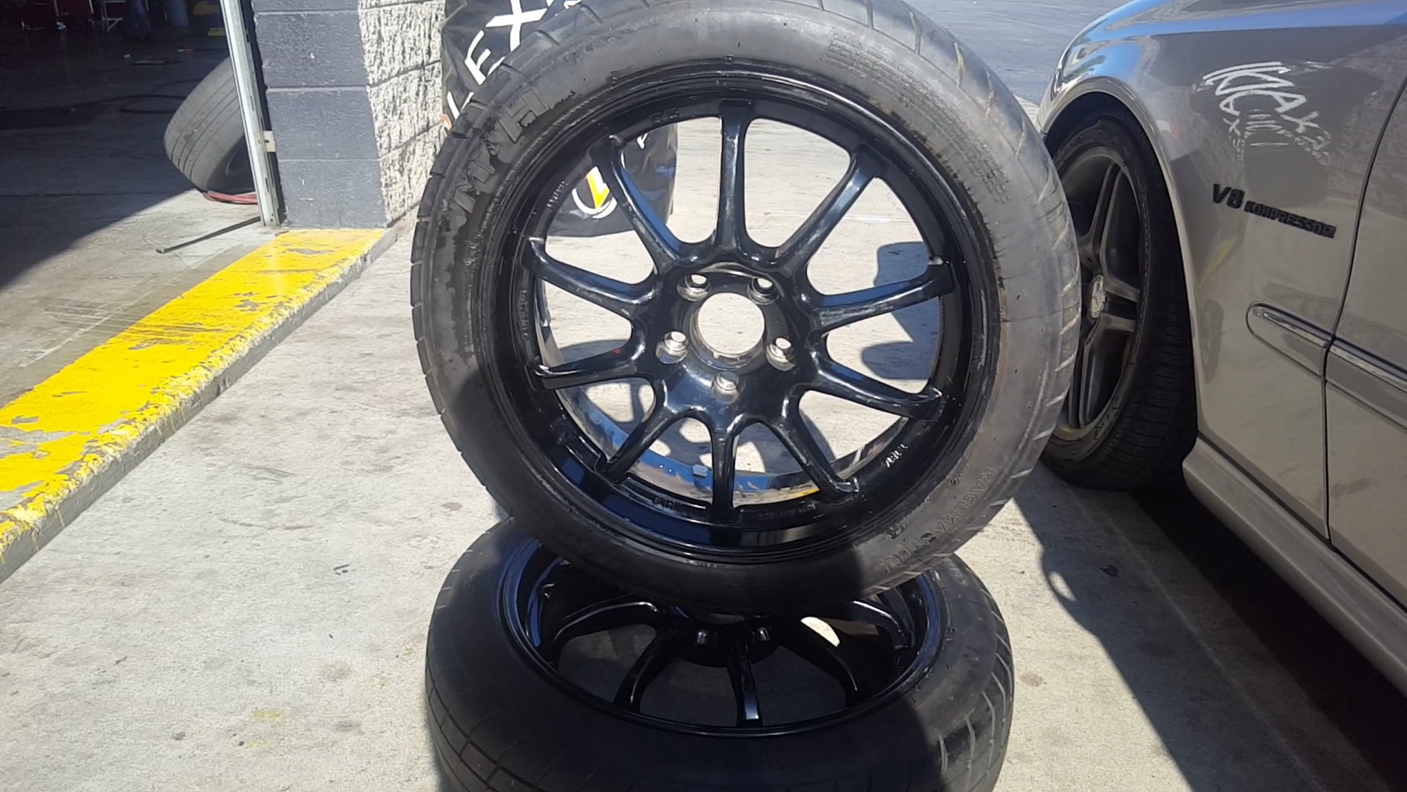 Wheels and Tires/Axles - 2 AMG 18inch front drag skinnys/spares with M&H 185/50R18's - Used - 2003 to 2014 Mercedes-Benz E55 AMG - Rancho Cucamonga, CA 91701, United States