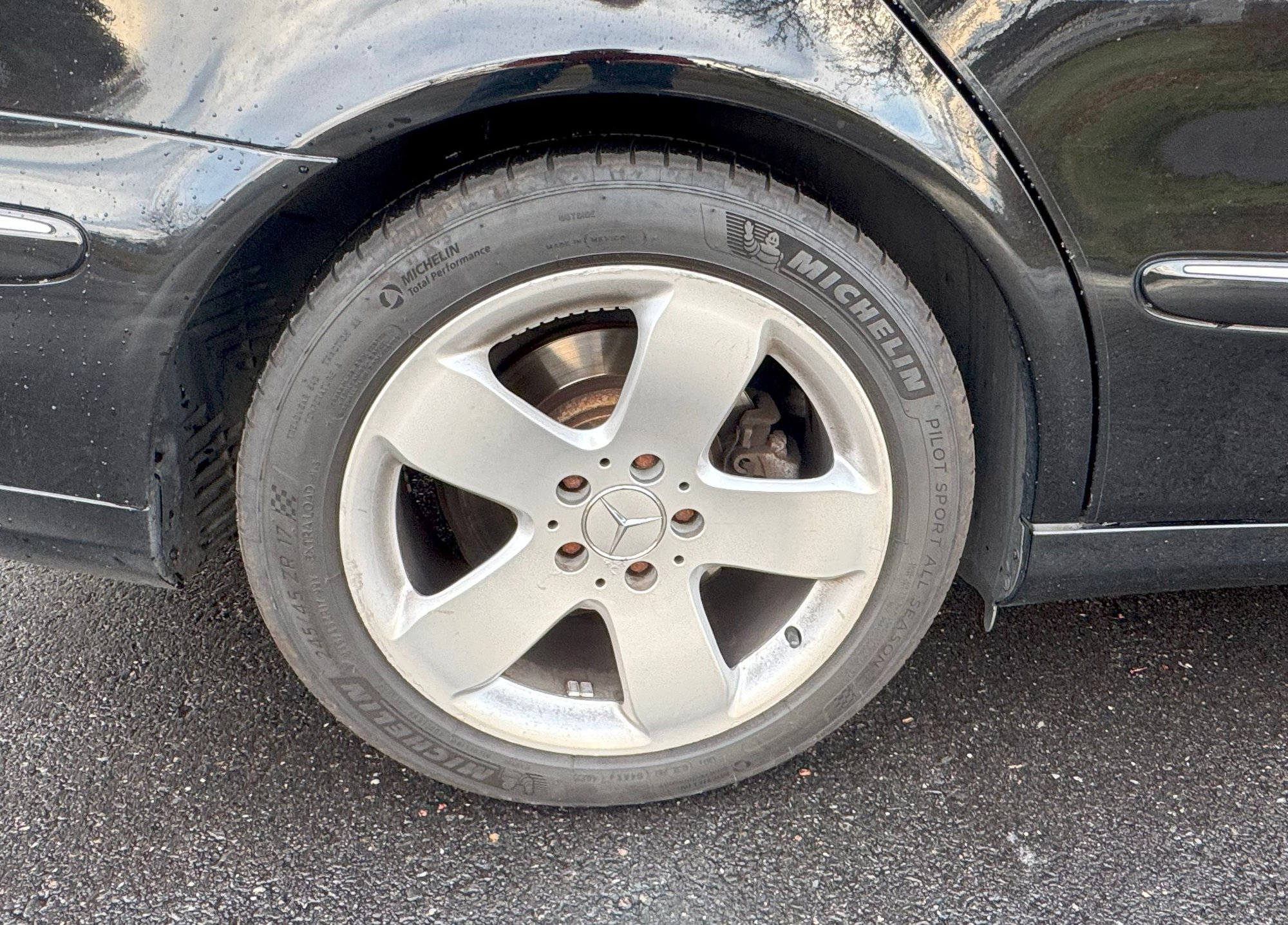Current rims and tires as fitted on 2006 E500 4Matic. 