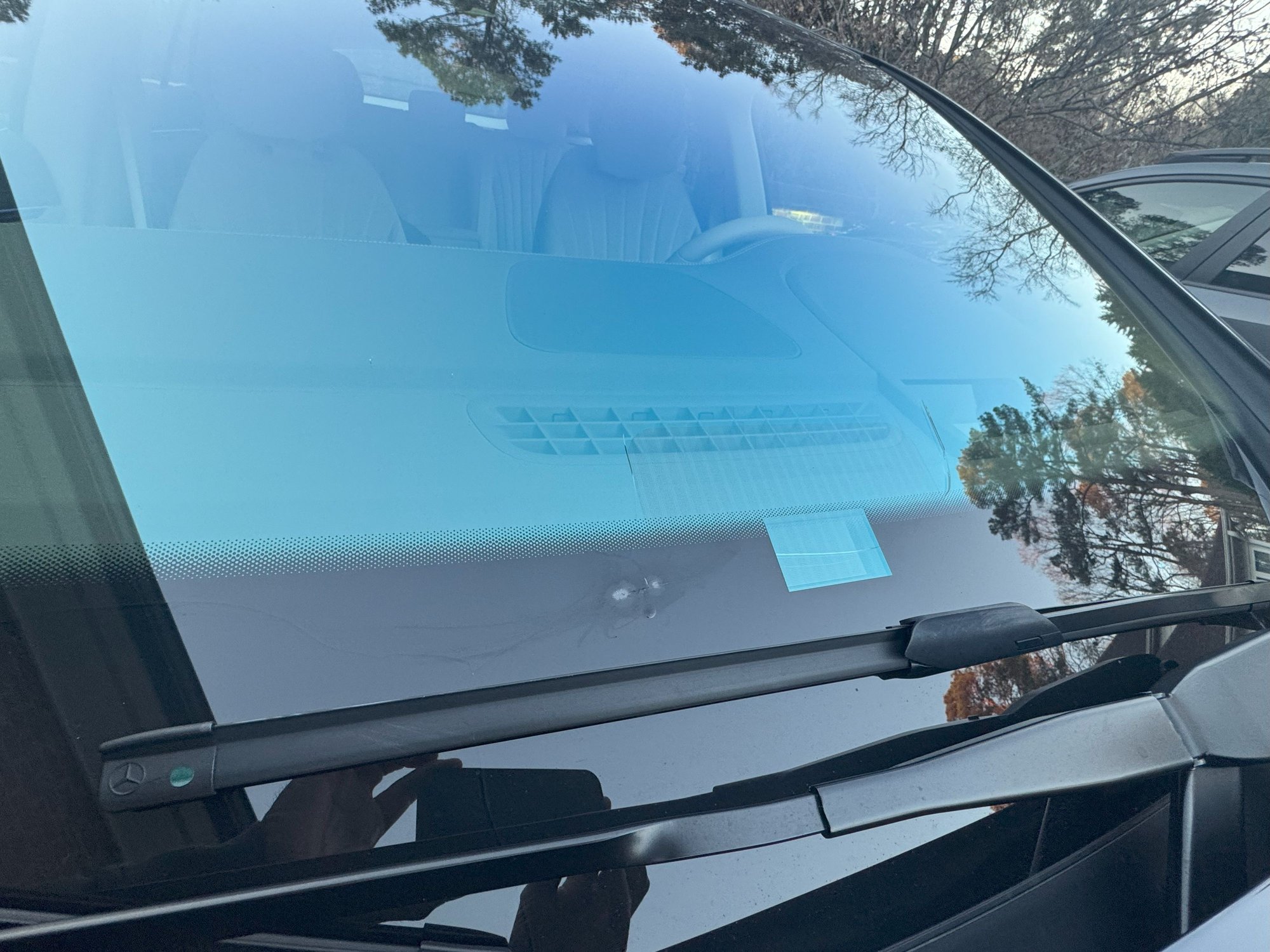 Cracked windshield