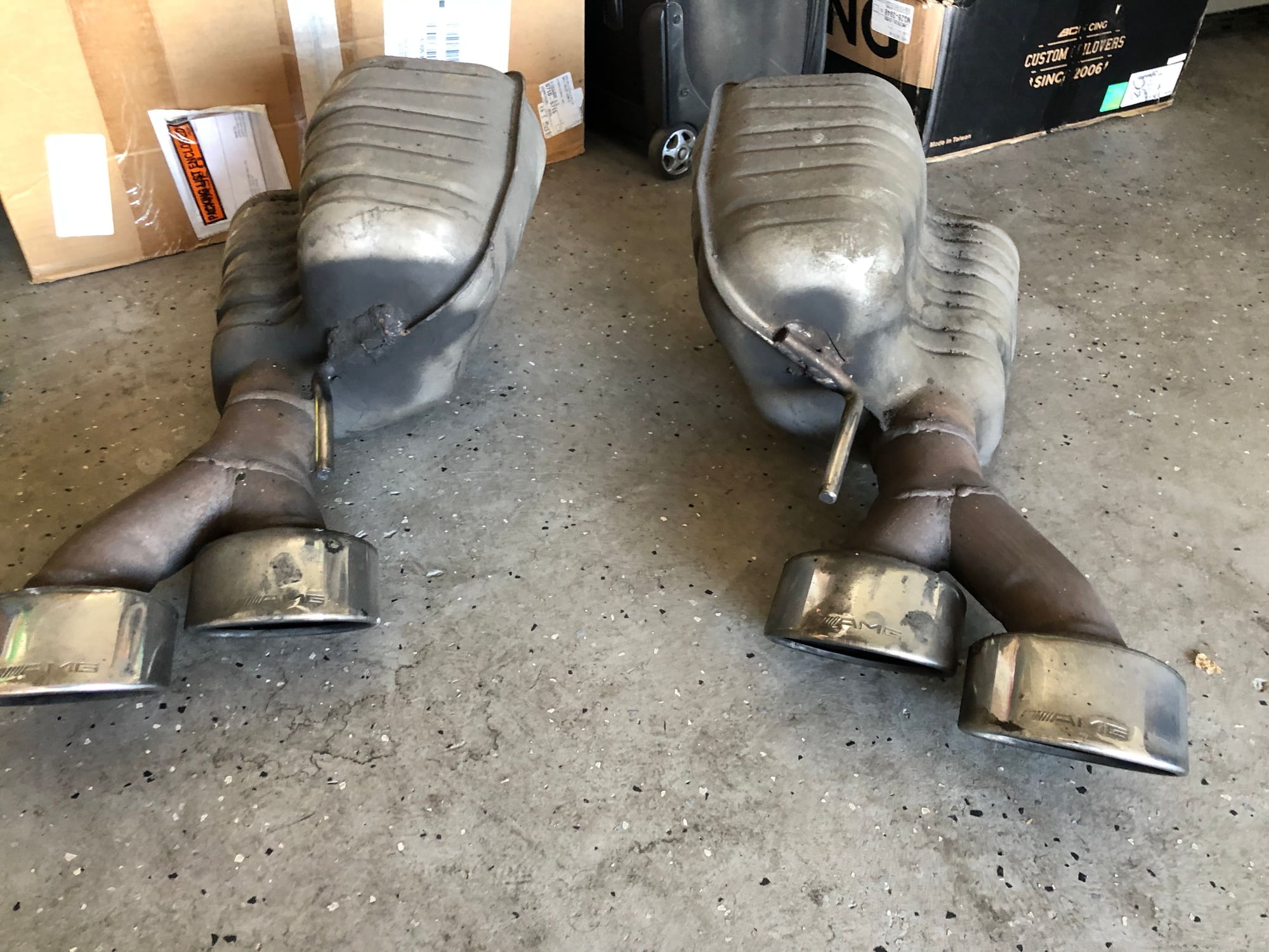 Engine - Exhaust - Sl55 mufflers/tips for sale - Used - Cypress, CA 90630, United States