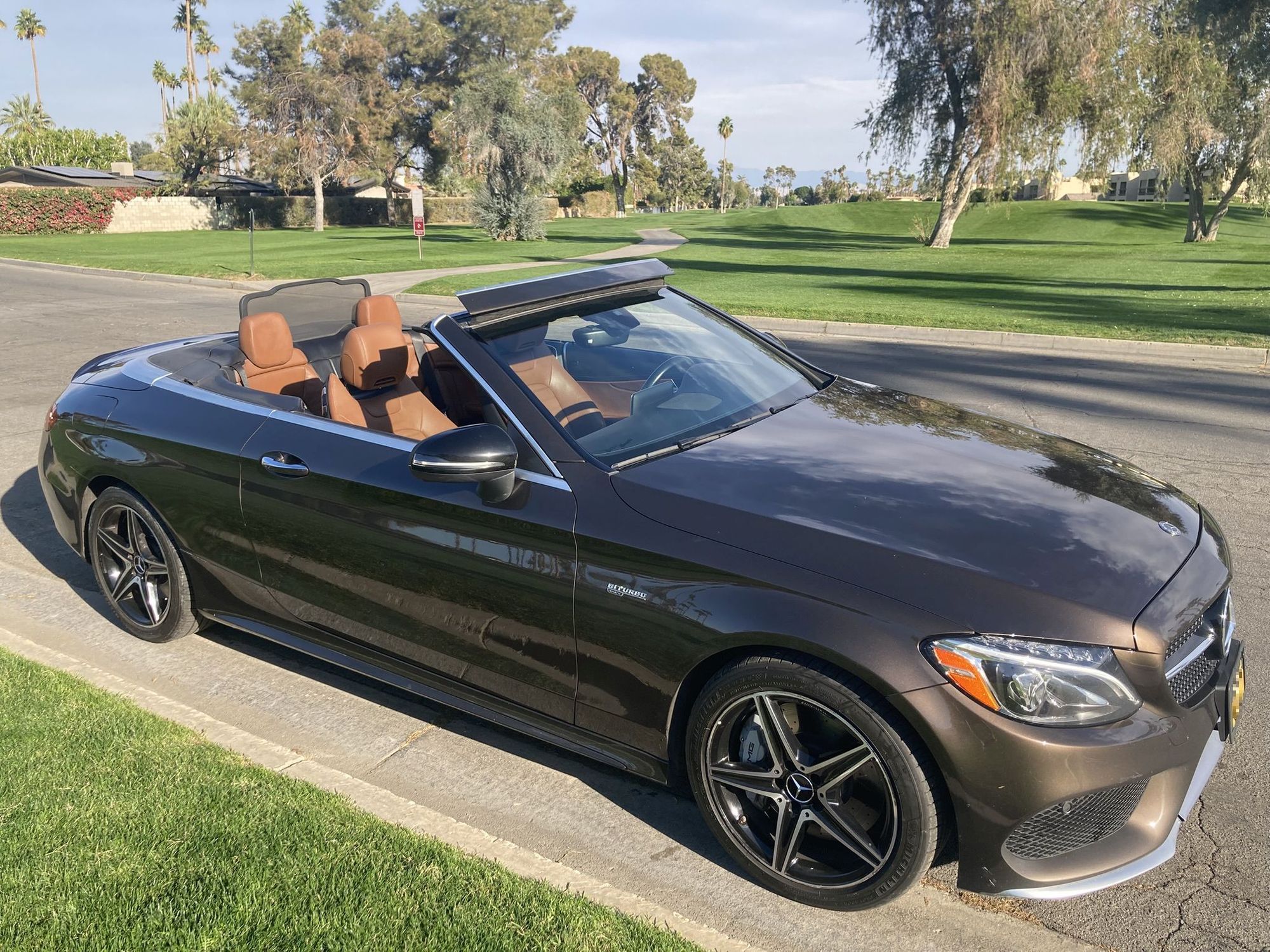 2018 Mercedes-Benz C43 AMG - Rare color-Incredible Deal: 2018 Mercedes-Benz Mercedes-AMG C-Class C 43 AMG Cabriole - Used - VIN WDDWK6EB7JF663264 - 102,500 Miles - 6 cyl - 2WD - Automatic - Convertible - Brown - Palm Springs, CA 92264, United States