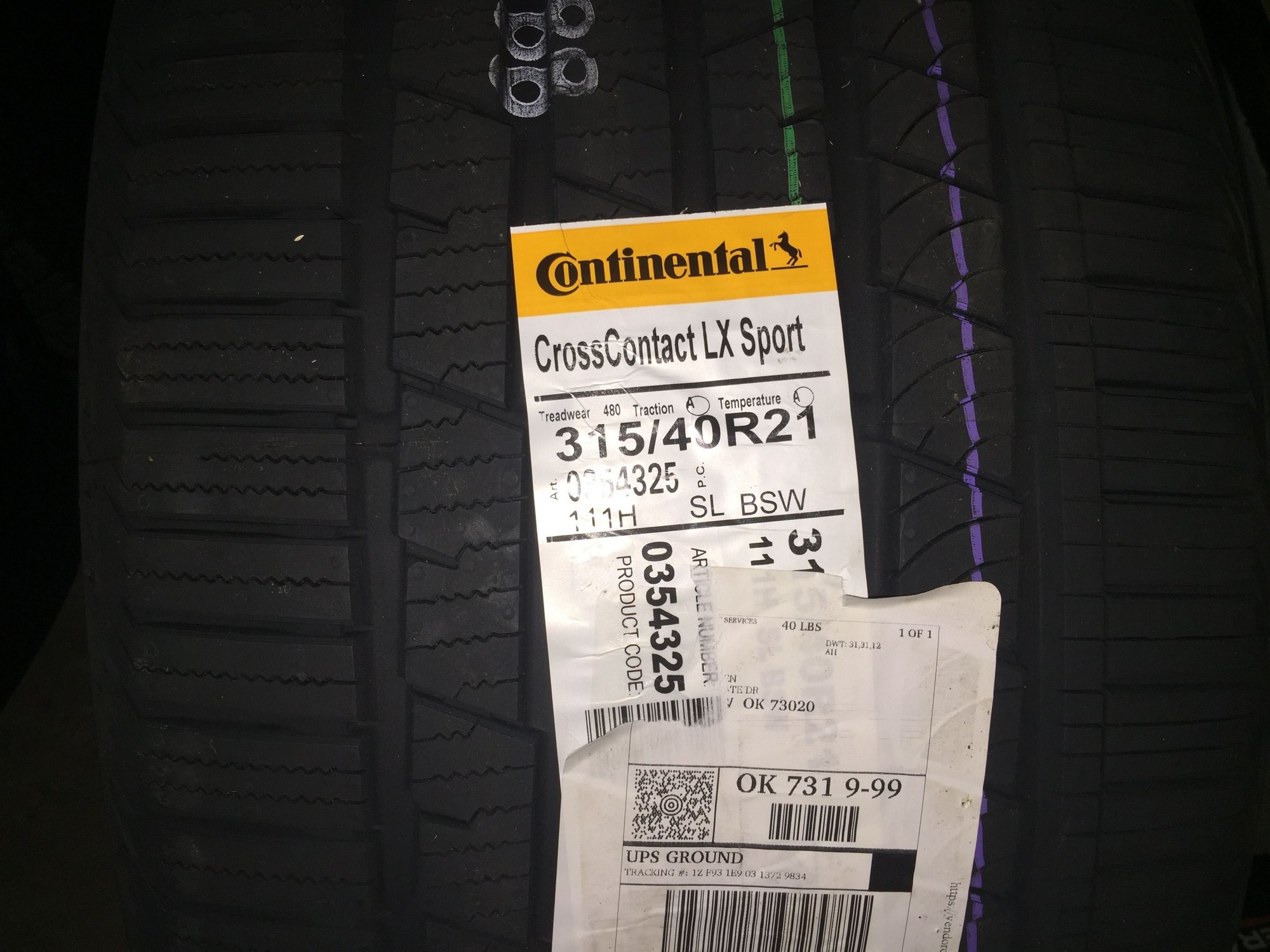 Wheels and Tires/Axles - Continental CrossContact LX SPORT  315/40R21 - New - 2016 Mercedes-Benz GLE450 AMG - Choctaw, OK 73020, United States