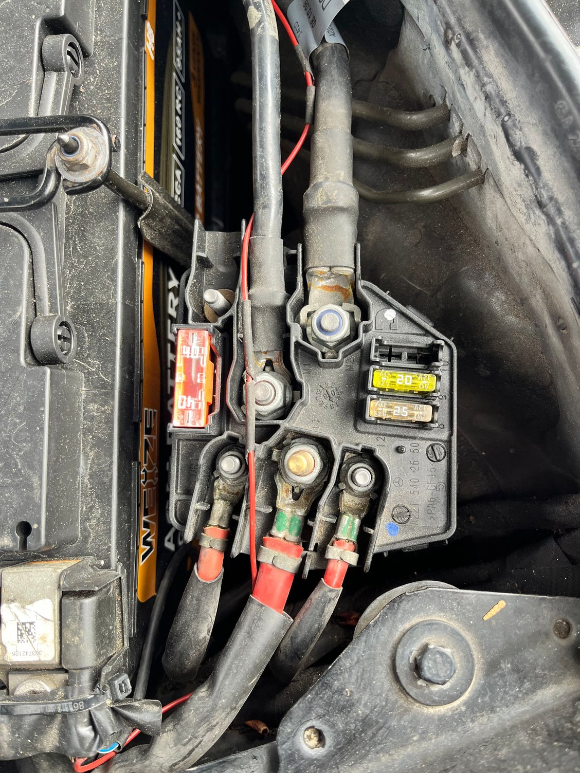 My power distribution box, sans cover.